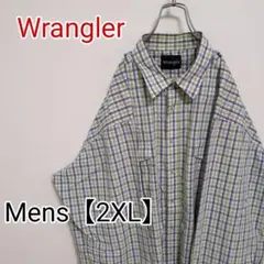 H70【US輸入】Wrangler　長袖シャツ【メンズ2XL相当】チェック