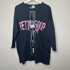 BETTY BOOP ベティー ブープ 長袖カットソー ネイビー M～L