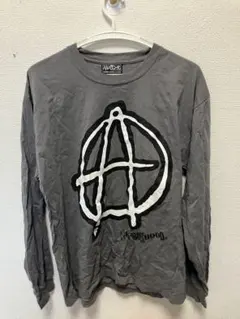ANARCHIC NEIGHBOURHOOD グレー ロゴ長袖カットソー