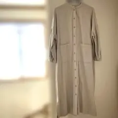 サニークラウズスモックワンピースアイボリーアウトドアワンピキャンピング完売品