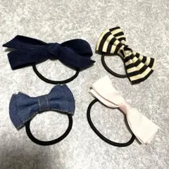 ヘアゴム　リボン　4点セット