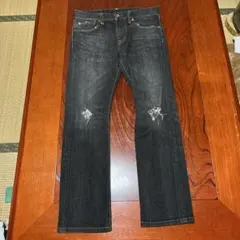 ユニクロ　UNIQLO ダメージ加工　ジーンズ　スキニー