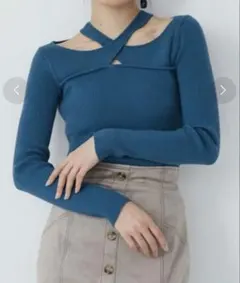 MURUA ランダムカットリブニット