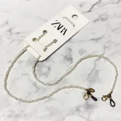 【REI様】ZARA ザラ パール調ビーズ グラスコード メガネチェーンのサムネイル