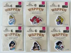 【新品】ディズニープリンセス　ワッペン　6枚セット♪