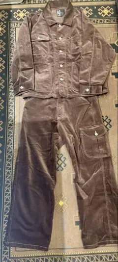 LAKOLE コーデュロイブルゾン　パンツ　ブラウン セットアップ