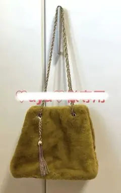 （美品）RODESKO　2way　ファー　ハンドバッグ　ショルダーバッグ　バック