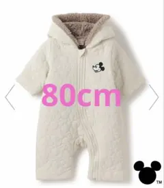 プティマイン Disney キルティングジャンプスーツ オフホワイト 80cm