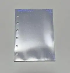 シール帳　6穴　A7サイズ　ホログラムリフィル　透明リフィル　シール帳台紙　5枚