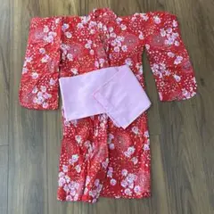 花柄 浴衣 100