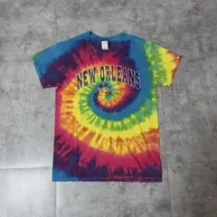 GILDAN ギルダン タイダイ Tシャツ 半袖 レインボー 綿 海外古着