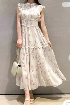 正規品スナイデル 新品未使用　シフォンプリーツワンピース　00サイズ　ピンク