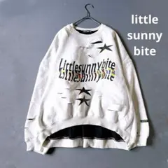 little sunny bite ダメージ加工 オーバーサイズ 杢スウェットMのサムネイル