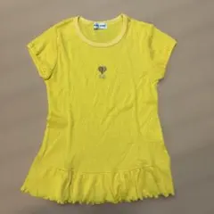 イエローフリルTシャツ 半袖 花刺繍のサムネイル