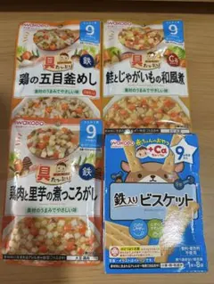 WAKODO 離乳食 4種セット 鉄分・カルシウム入り