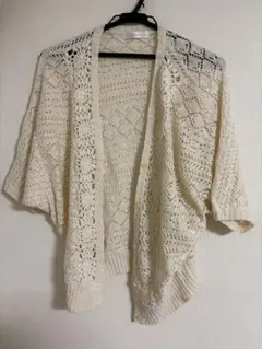 レース かぎ編み カーディガン ボレロ Mサイズ