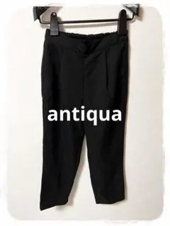 ☘️P1☘antiqua ブラック アンティカ テーパードパンツ M
