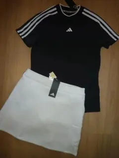 【新品M】adidas アディダスゴルフ　シャツ＆春夏物スカート　セットアップ