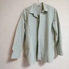UNIQLO 長袖シャツ ライトグリーン XLサイズ