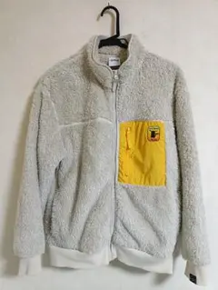 【中古】ジーユーポケモンコラボピカチュウボアジップジャケットベージュ長袖GU