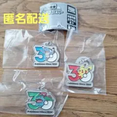 ポケモン 30周年記念 メタルチャームマスコット 3個セット　ピカチュウ入り