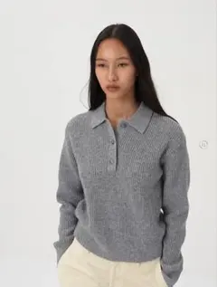 ユニクロ　uniqlo コントワーデコトニエ ウールブレンドポロセーター
