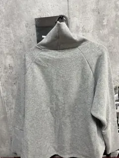 グレー ハイネック スウェット トレーナー