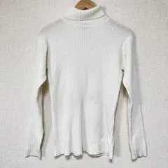 UNIQLO 【M】ホワイト タートルネック ニット セーター ユニクロ