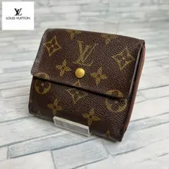 48 ルイヴィトン二つ折り財布　Wホック モノグラム qn4