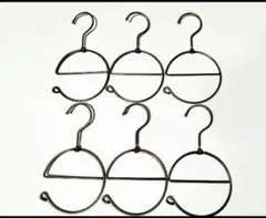 【9月まで出品】ストール・ベルト・スカーフハンガー 6個アンティークゴールド