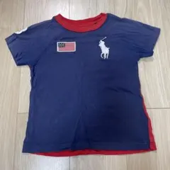 Ralph Lauren Tシャツ 100cm ネイビー/レッド