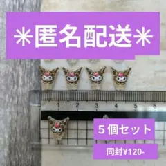 匿名配送　レオパード柄 ネイルパーツ クロミ　５個セット