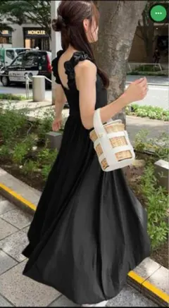 GRL☆新品☆リボン付きバルーンキャミワンピース☆ブラック