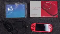 SONY PSP-3000 RR レッド 本体 充電器・説明書付き