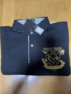 23区　VINGT-TROIS 黒 ポロシャツ 新品タグ付き　半袖