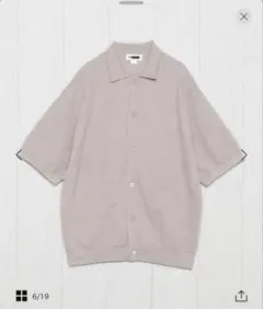 ＜H＞シンミラノリブ ポロカラーカーディガン