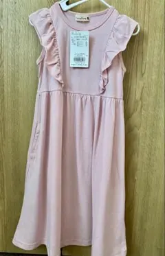 branshes ブランシェス フリル袖ワンピース ピンク 120 新品未使用