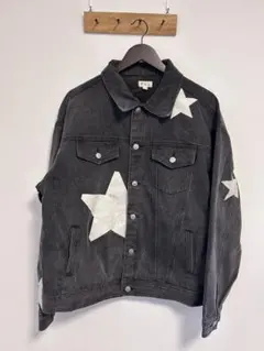 【古着】POL 星柄デニムジャケット レディース L