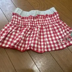 アンパンマン　赤と白のチェック柄スカート80㎝
