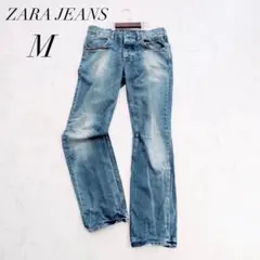 ザラ/デニムパンツ/ヴィンテージ加工/コットン/Mサイズ/ストレート