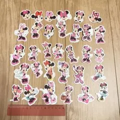 ミニーちゃん フレーク シール 32枚セット ディズニー ピンク アイドル