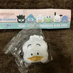はぴだんぶい　つかまりぬいぐるみバッジ　あひるのペックル