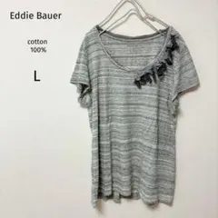 Eddie Bauerエディーバウアー　半袖カットソー　綿100% Tシャツ　Lのサムネイル