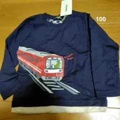 klädkåp 電車プリント 長袖カットソー 100