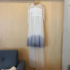 アナと雪の女王風ドレス ホワイトベール付き 130