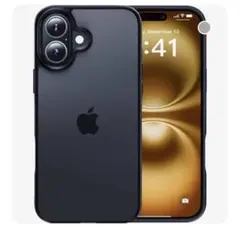 iPhone16 ケース CASEKOO ブラック 耐衝撃 クリア 譲渡品 美品