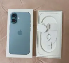 Apple iPhone 16青色 充電ケーブル付き箱 - メルカリ