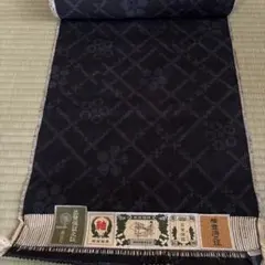 本場結城紬 反物 正絹 絹100％ 証紙付き 結城紬 花唐草 未仕立て