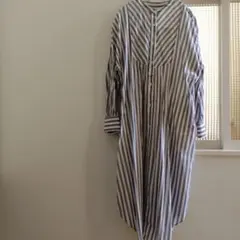 ☆LEPSIM レプシィム　キュプラコンストライプワンピース　シャツワンピース
