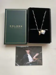 ジョングクGOLDEN ネックレス トレカなし 展示会 necklace BTS ジョングク ネックレス フォトカード GOLDEN 韓国 ソウル 展示会